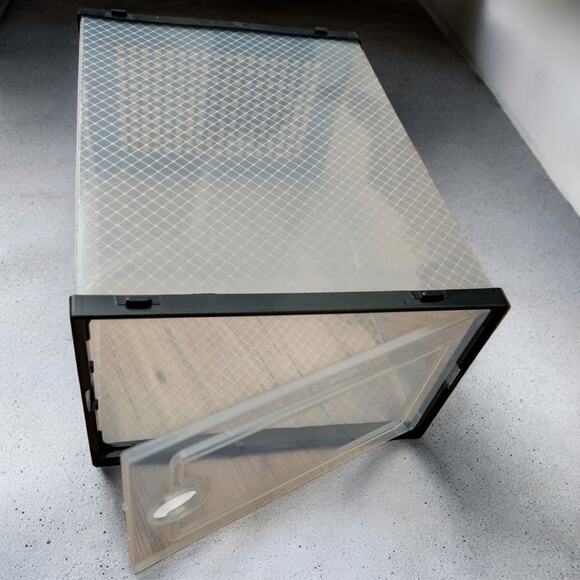 24 Piece Shoe Storage Boxes Plastic Organizers Stackable Large Black Sneaker - Picture 2 of 8